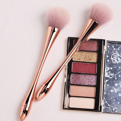 Pennello cosmetico morbido singolo Pennello per fard in polvere oro rosa Pennello per cipria