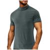 High Collar Bottomed Men'S Short Sleeved Men'S Fashion Casual Top T-Shirt