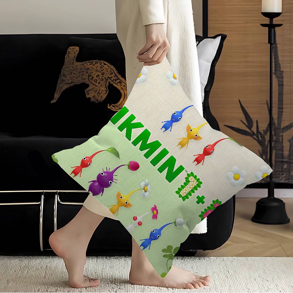 Classic Animation Pikmin Pillow Cushion Cover Pillowcase Living Room Sofa Home Decor
