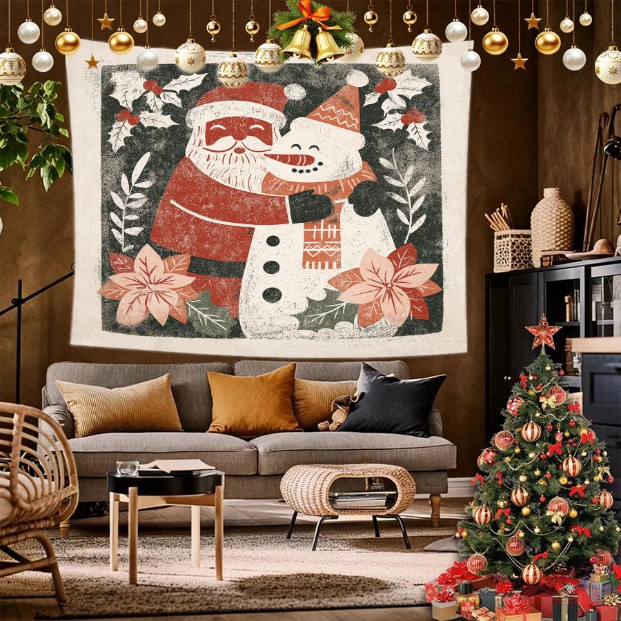 

Moose Christmas Wall Hanging Background Cloth Hanging Cloth Bedroom Bedside Decorative Wall Cloth Rental Dormitory Tapestry 74x94cm(29x37in)