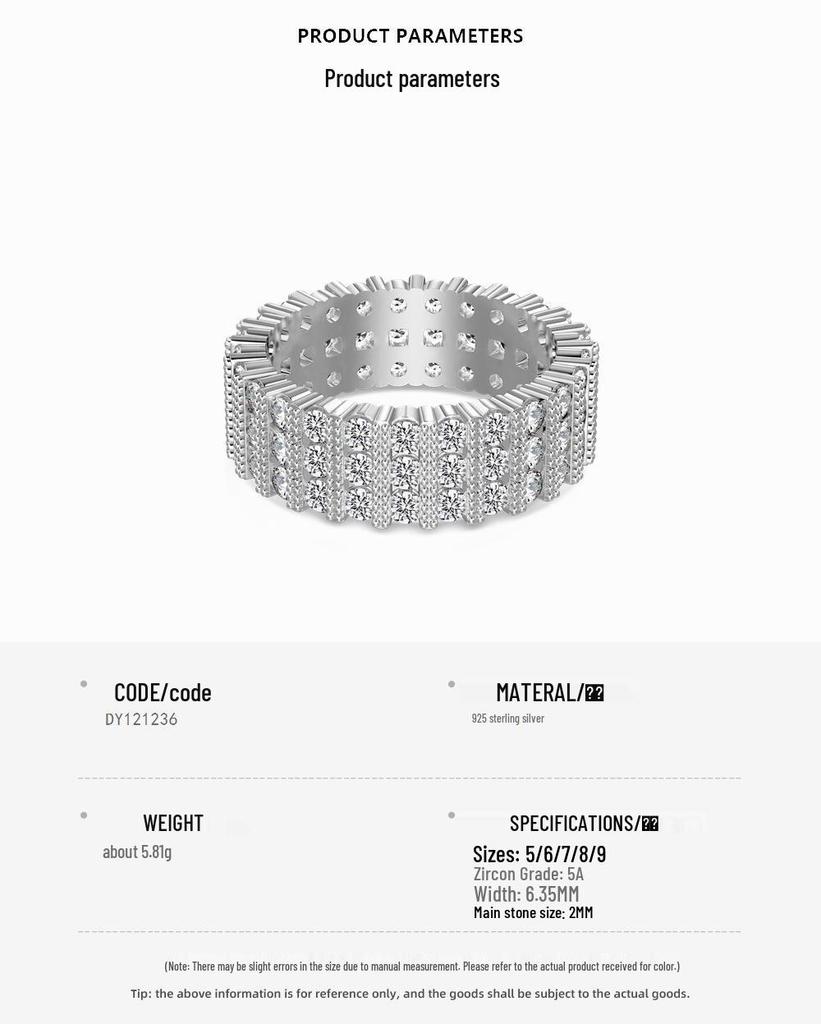 Exquisiter Weihnachts-Bestseller: S925 Sterlingsilber Damenring mit Zirkonia- und Diamantdesign - Eleganter Hochzeitsstil, breiter Ring