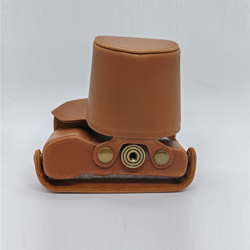 Torba/pokrowiec na aparat z PU skóry dla Olympus EPL7 EPL8 EPL9 E-PL7 E-PL8 E-PL9 Pełne pokrycie korpusu z paskiem