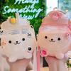 1Pc Cute Cartoon Water Cup, Transparent Handle Water Cup, Suitable for Kitchen, Restaurant, Party, Halloween, Outdoor Gatherings