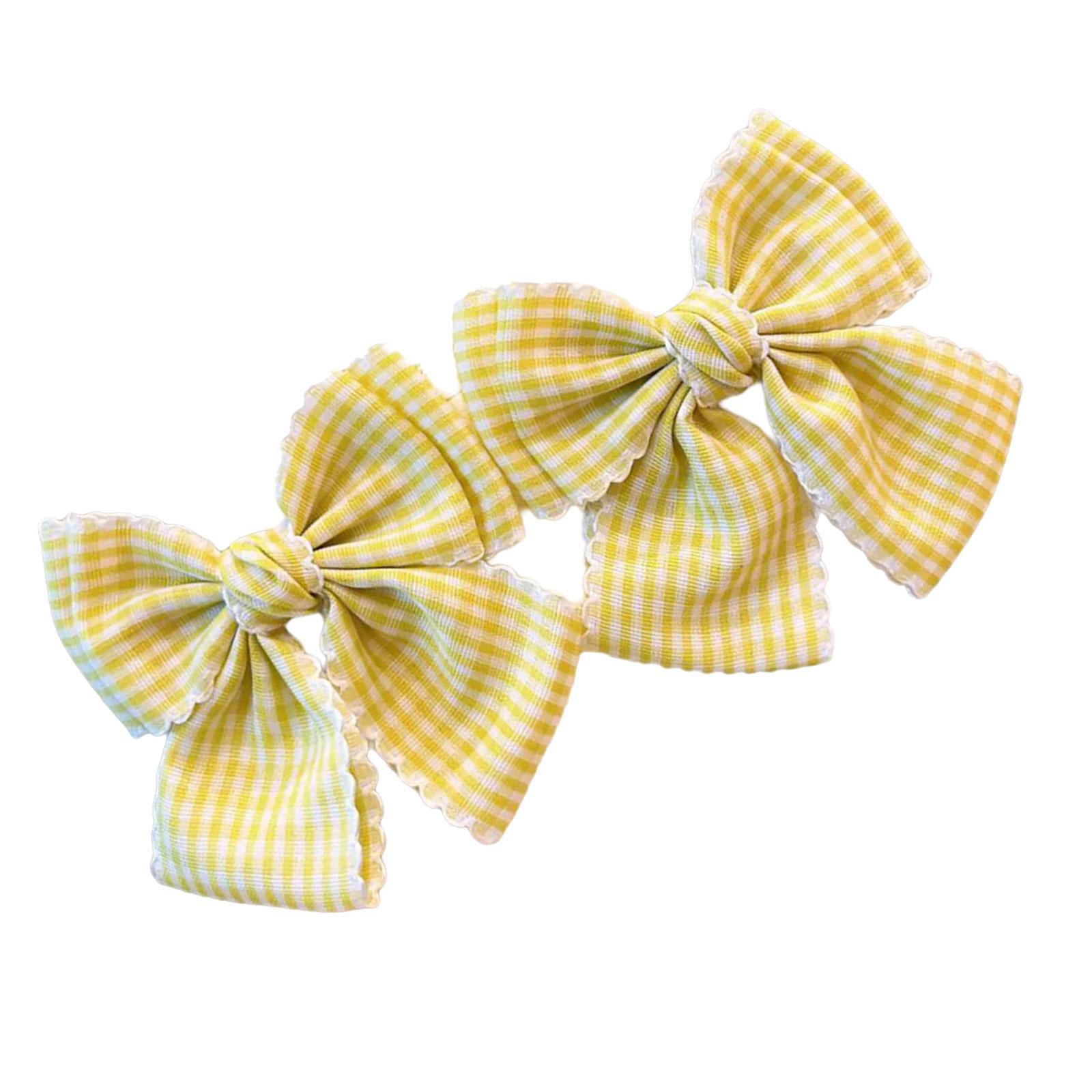 

Childrens Fabric Hair Gentle Slip Clasp Hair Accessories For Girls School Outfits жёлтый