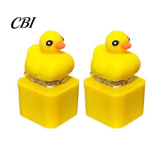 Decompression Keychain 1/2Pcs Seagull Mine Button Keychain, Rechargeable Fidget Clicker with Real Pocket-sized Stress Toy Sound & LED Light,