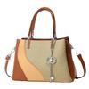 Fashionable Color Block Macaron Handbag Stylish Casual Shoulder Bag For Everyday Use