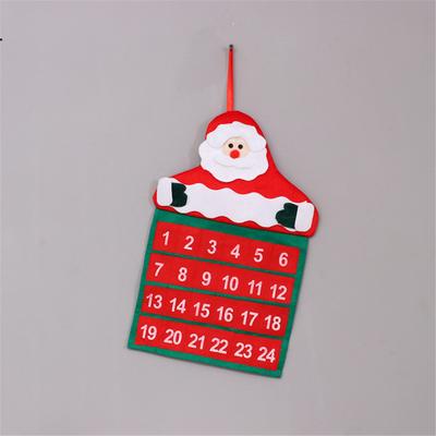 Nový 2ks Roztomilý Santa Claus Vánoční Adventní Kalendář Kapsy Závěsná Vánoční Dekorace