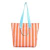 2026 Trendy Korean Color Block Stripe Large Tote Bag