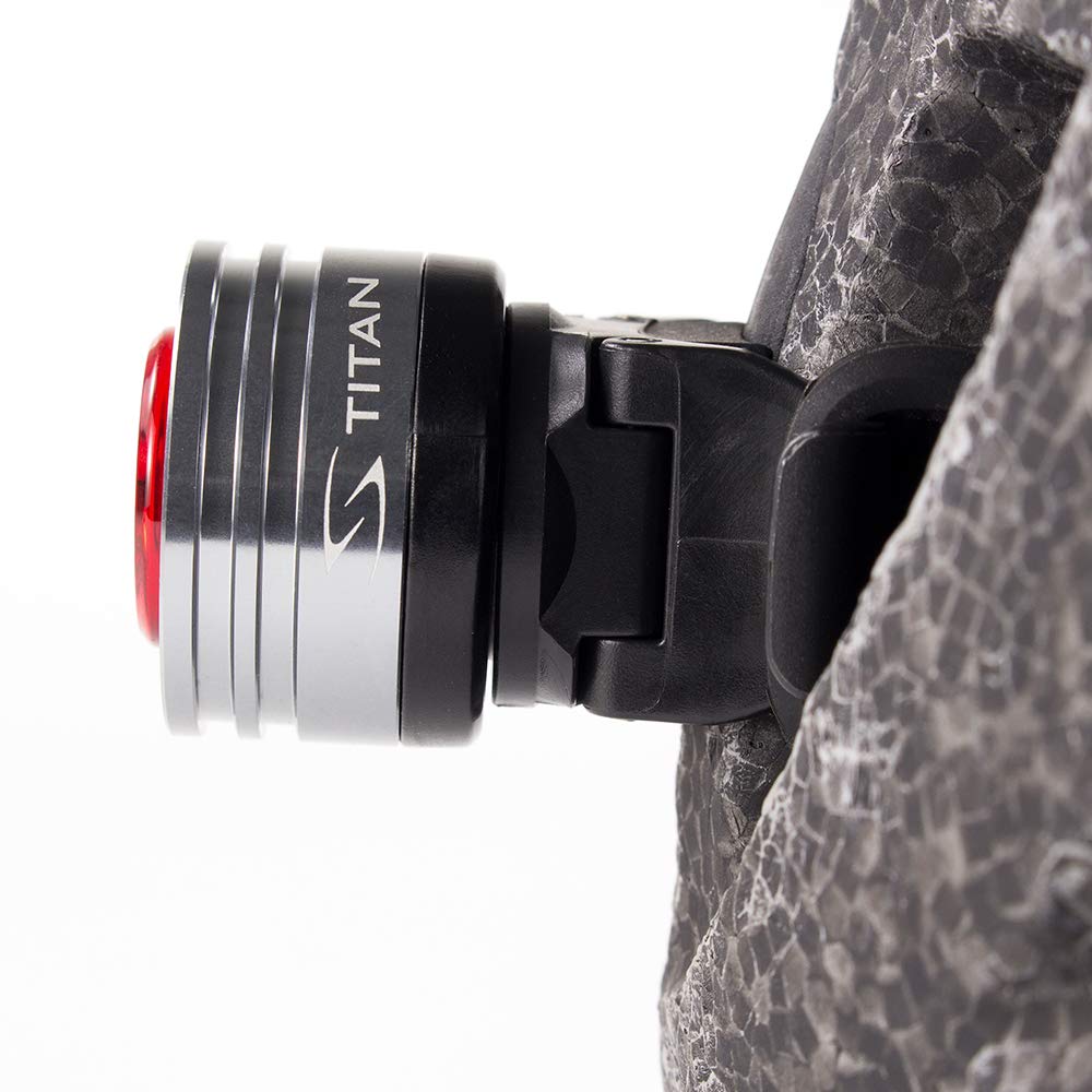 SERFAS Bicycle Rear Light, Black, ONE SIZE, Titan 15 Lumens, HLMT-1 [Helmet Compatible]