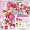 Pastel Pink Purple Balloons with Fairy Wings Butterfly Balloon Garland Arch Kit  for Wedding Bridal Shower Birthday Decorations