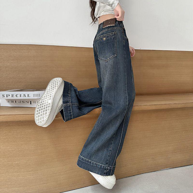 

Girls 2025 Autumn Fashion Straight-Leg Jeans 160