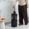 Azumaya-kk Umbrella Stand, Black, Steel, Removable Water Tray, Approx. W15.5 X D15.5 X H49cm, Slim, Square, for Entryways, LFS-186BK