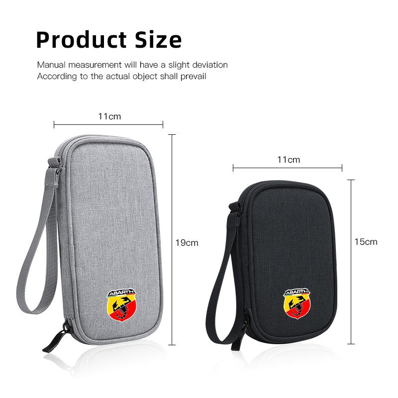 BJOM3 Car Storage Bag Oxford Cloth Portable Handbag Organizer Wallet For Fiat 500 Abarth Punto Panda Doblo Stilo FR Freemont keychain