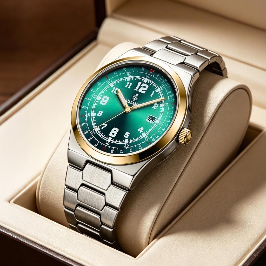 Vintage Aviation Pilot Watch for Men Waterproof Quartz Watch with Date Luminous Hands Steel Strap Dress Wrist Watch