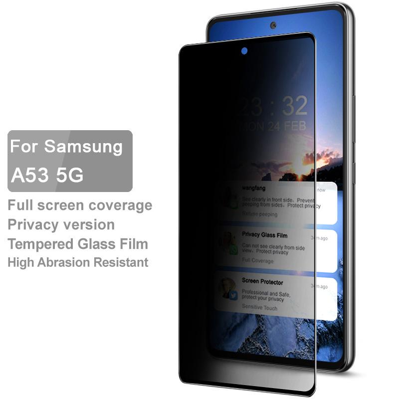 IMAK For Samsung Galaxy A53 5G Anti-spy Screen Protector Full Covering Full Glue Anti-explosion Tempered Glass Film