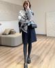Women's Elegant A-line Wool Blend Skirt with Elastic Waist for Autumn/Winter