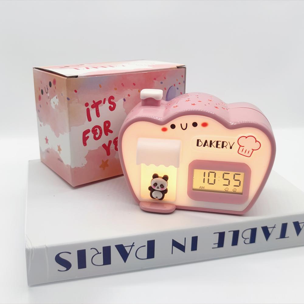 

1PC Creative Cabin Alarm Clock, Color Changing Night Light, Suitable for Bedroom Desktop Decoration