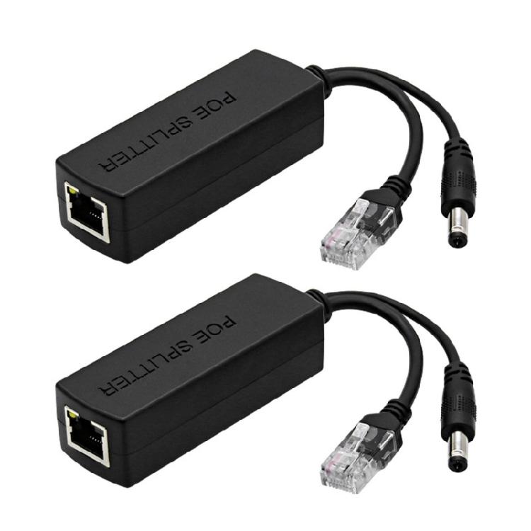 Industrial 48V To 12V 1.2A Power Over Ethernet Splitter Compactly Design POE Splitters for Surveillances Camera Systems