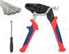 iCrimp Metal Tie Cable Tie Tool, Stainless Steel Cable Ties, for Widths 4.6-19mm, Tension-Retaining Type, 100 Pieces, WCT319-KIT