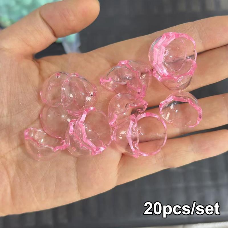 20Pcs/Set Jellyfish Keychain Wind Chimes Beads Caps Charms For Jewelry Making Diy Decorations Wind Bell Pendant Earrings Accesso