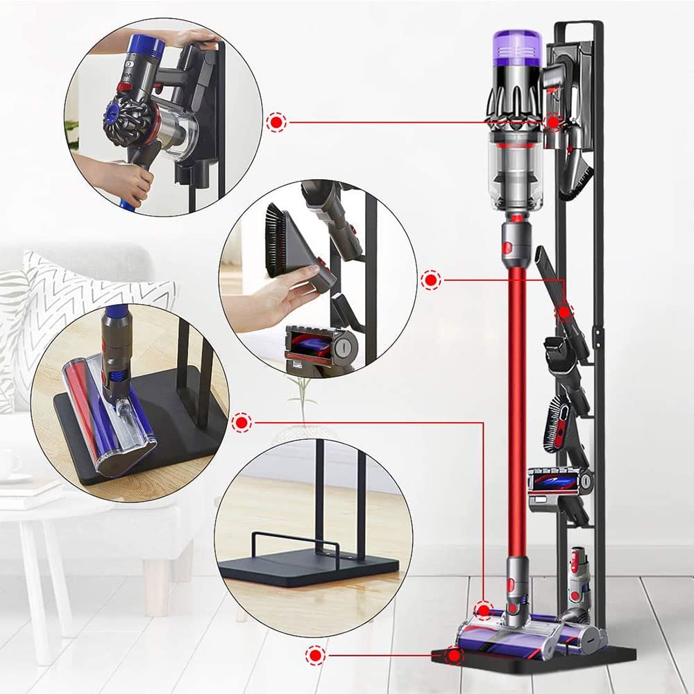 Emdou Staubsaugerständer Kabelloser Staubsaugerständer Staubsaugerständer Mehrere Funktionen Staubsauger Wandbehang Aufbewahrungsständer Kompatibel mit