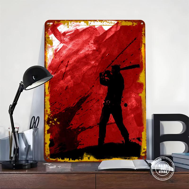 Negan Printed Poster Customized Wall Art Retro Vintage Metal Tin Signs for Gaming Room Decoration Cozy Luxury Home Decor Items