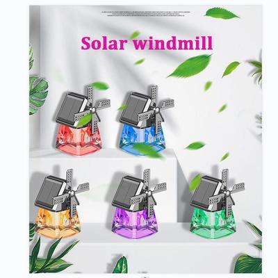 Aromaterapia solare per auto Flacone di profumo per auto Rimozione odori auto Durevole Fragranza leggera Ornamenti mulino a vento solare Aromaterapia