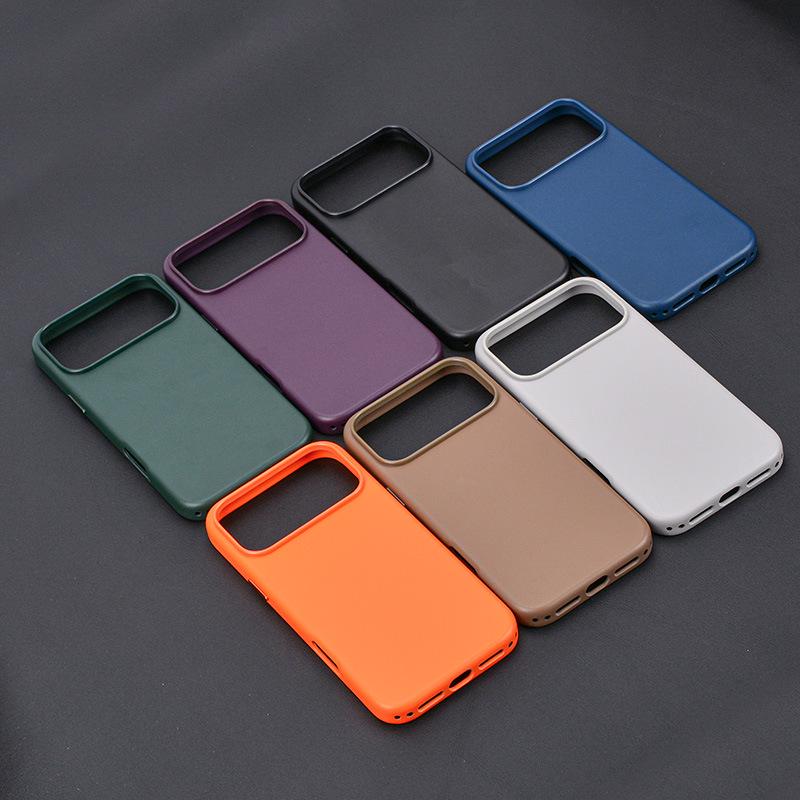 iPhone 17 Air Plain Leather Texture Magsafe Case Pro Max Magnetic Full Coverage Protective
