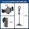 Mobile Selfie Stick With Four Corner Bracket Mini Outdoor Portable Extendable Handheld Magnetic Selfie Stick Photography Tools