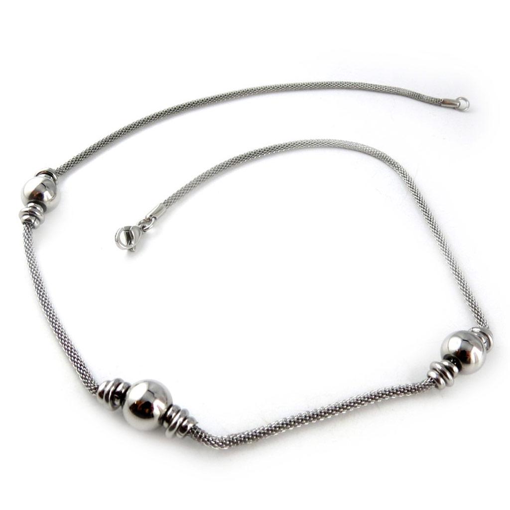 Les Trésors De Lily [K9369] - Silver 'Choreography' Steel Chain - 50 Cm 9 Mm