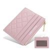 BAELLERRY Women's Multi-color Korean Style Embossed Thin Zipper Card Holder