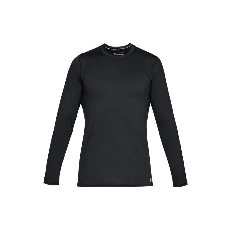 Under Armour Straight Fit Long Sleeved T Shirt Men's Black (Unisex) T-Shirts 1332491 001