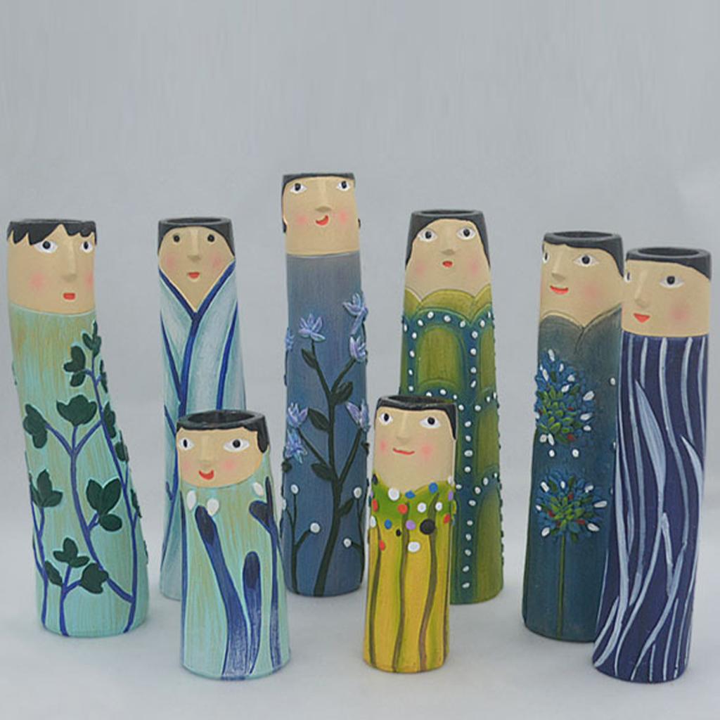 Bohemian Family Face Flower Vase Exquisite Creative Handmade Dried Flower Vase Home Furnishings Gifts for Friends Family