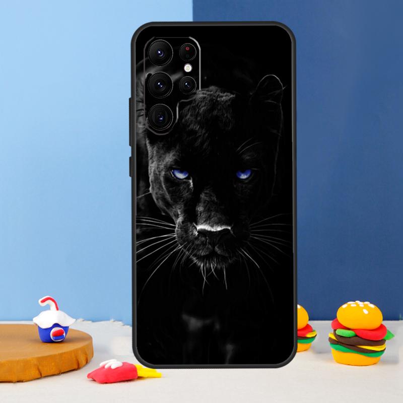 Cheetah Panther Phone Case For Samsung Galaxy S24 Ultra S9 S10 S20 FE S22 S21 S23 Plus S25 Ultra Cover Coque