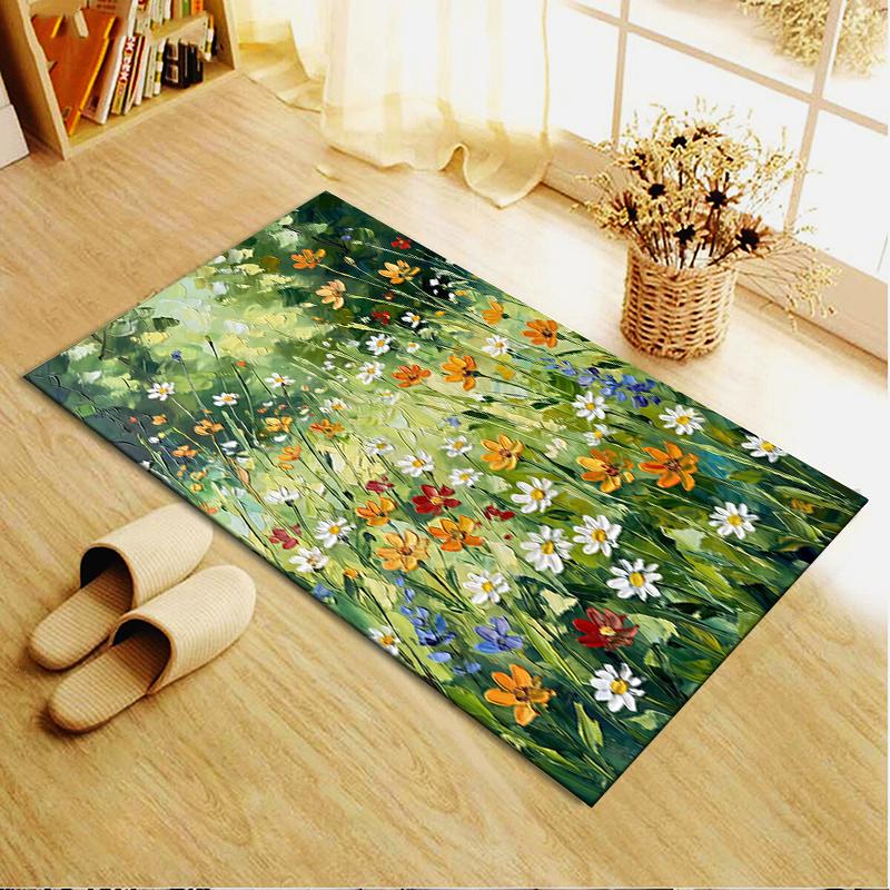 2025 New Healing Flower Carpet Rug for Living Room Bedroom Home Sofa Decoration,Kids play Non-slip Floor Mat