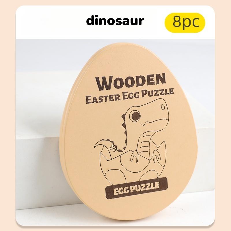 Holz Dinosaurier Ei Puzzle Buntes Ei Tangram Puzzle Frühe Bildung Farberkennung Übung Kinder Hand-Auge-Koordination Spielzeug