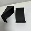 Speaker Tilt Risers for Desktop Use, Pair of Black Inclined Supports with Raised Front Lip and No Separate Mounting Parts