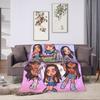 Katseye Kpop Flannel Blankets Winter  Soft Durable Bedding Throws for Children Outdoor Graphic Bedspread Sofa Bed Cover
