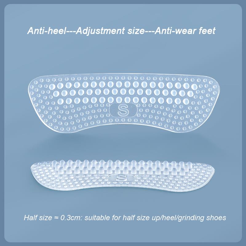 1Pair Silicone Inserts Soft Massage Silica Gel Fabric Shoe Pads Liner Grips Back Heel Inserts Insoles