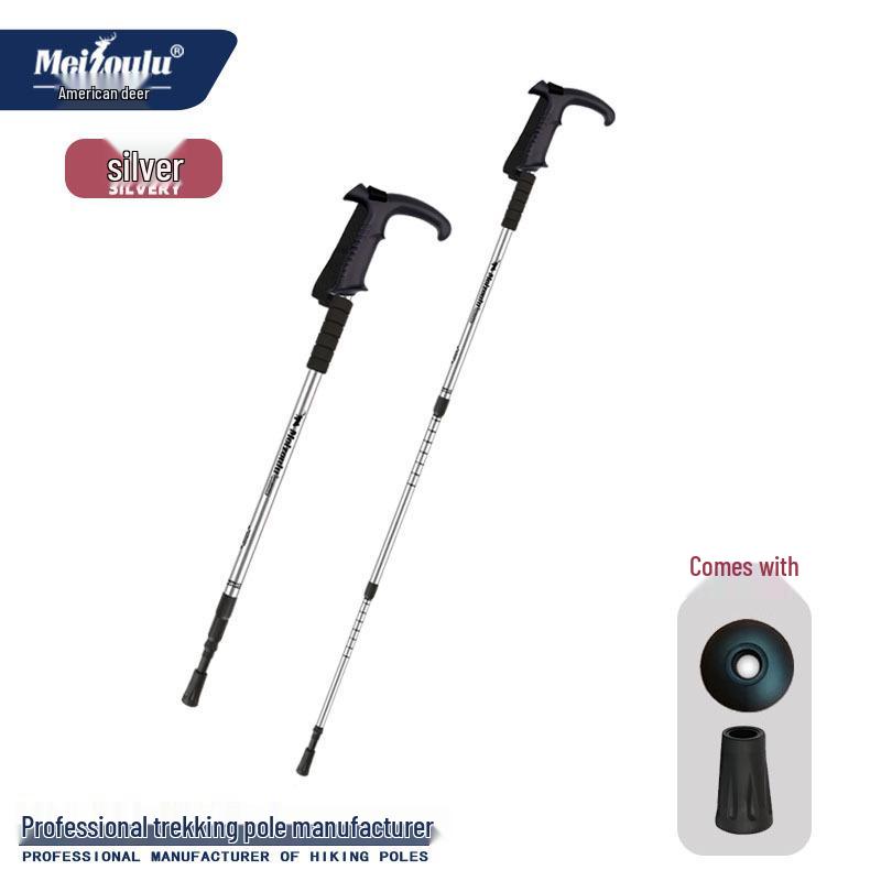 Alüminyum Alaşımlı Yürüyüş Batonları: Dış Mekan Yürüyüşleri İçin Üç Bölümlü Darbe Emici Yürüyüş Bastonları