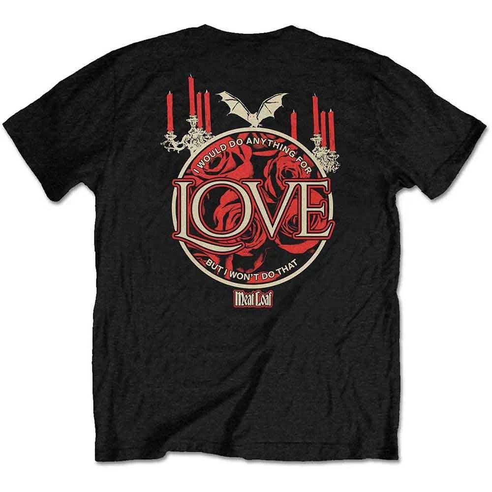 Meat Loaf T Shirt Anything for Love Roses new Official Mens Black M