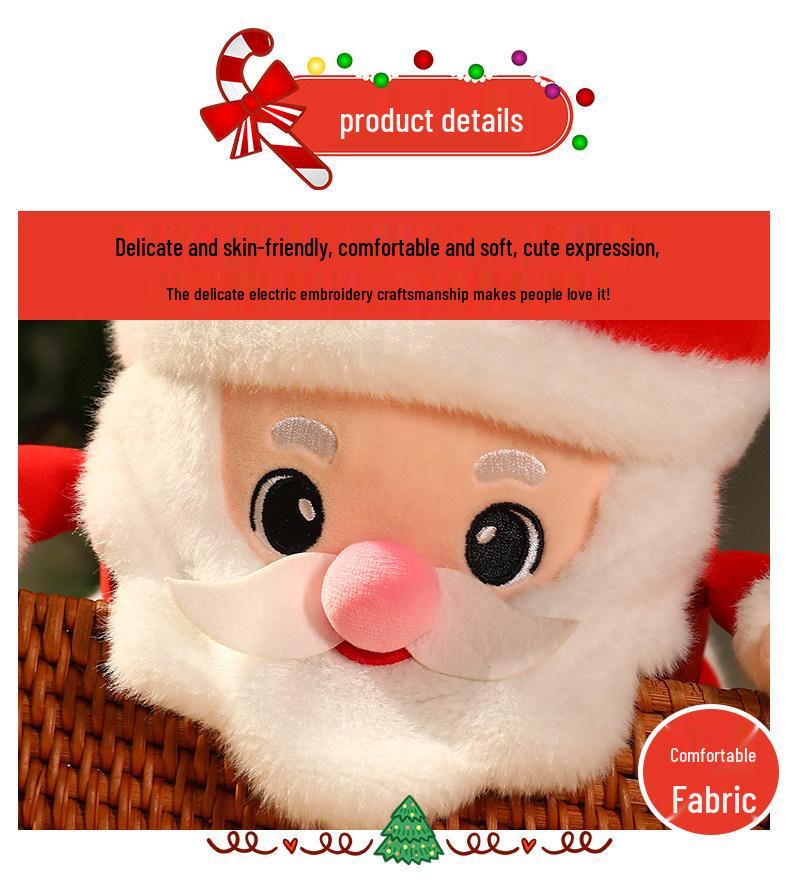 Christmas Plush Set: Santa, Reindeer, Apple Cushion, Tree, Snowman Doll