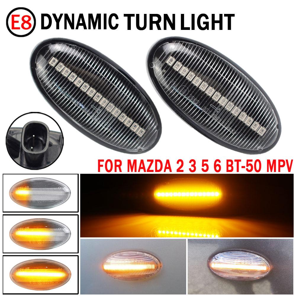 For MAZDA 2 3 5 6 BT-50 MPV II Turn Signal Side Marker Light LED Dynamic Flasher Repeater Blinker 2006 2007 2008 2009 2010