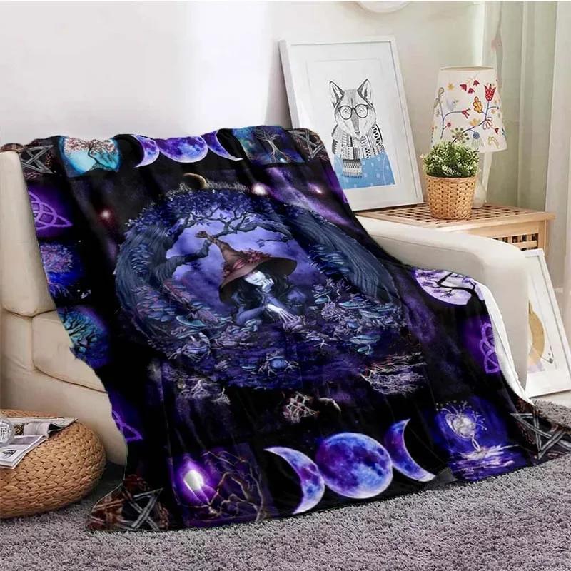 Eule keltisch-wikingerfarbene Decke Lebensbaum wiccanische Flanelldecke weiche warme Decke Sofa Bett Stuhl Dekoration für Familie Camping Geschenke