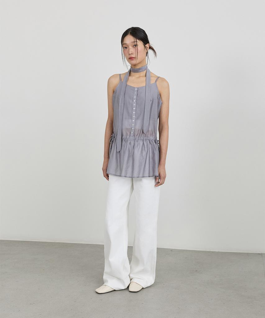 TMAKER Sheer Layered Bustier Lgr