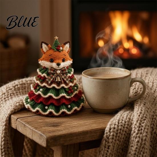 Kit de Ganchillo para Principiantes Kit de Árbol de Navidad Animal DIY Vaca de las Highlands Hilo Decorativo Lindo Manualidad con Hilo Perro Salchicha Gato Manualidades para Principiantes Festivo Hecho a Mano