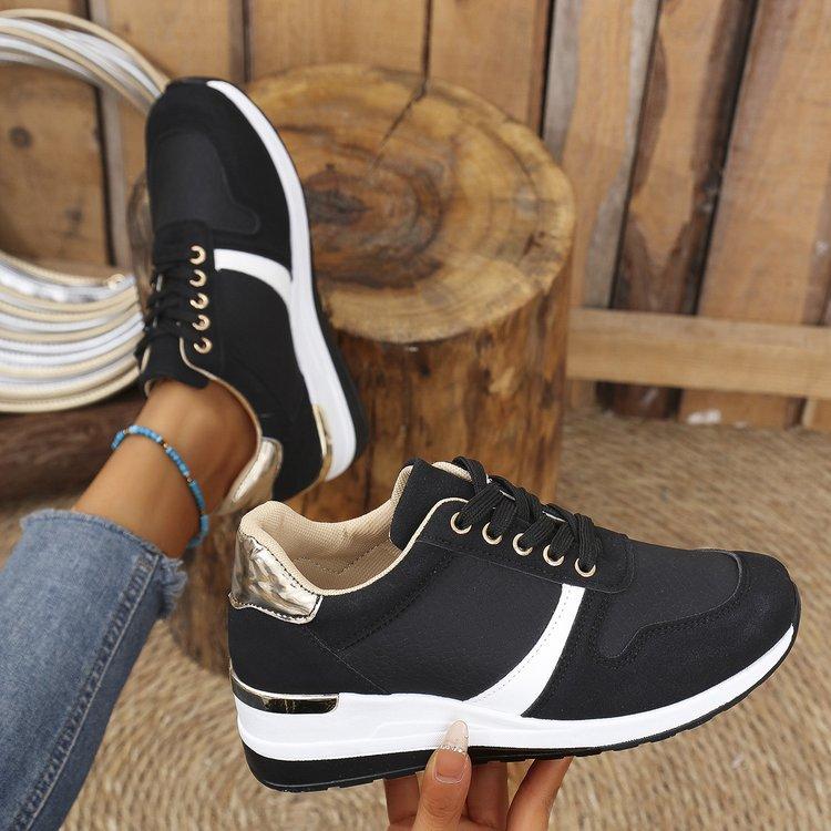 Women Sneakers Outdoor Lace Up Breathable Platform Shoes For Women Fashion Casual Flat Walking Sneakers Women De Mujer