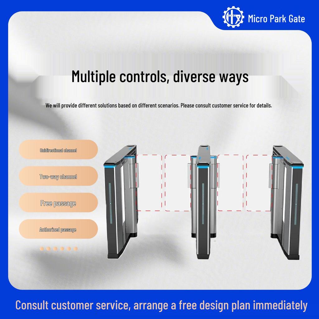 Automatic Speed Gate Turnstile with Face Recognition & QR Code Access
