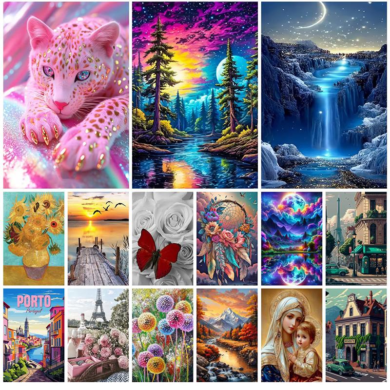 5D Diy Diamond Paintings Kits New 2025 Accessories 30x40 Cm Wall Art Diamond Art Painting Kits Embroidery Full Crystal Mosaic