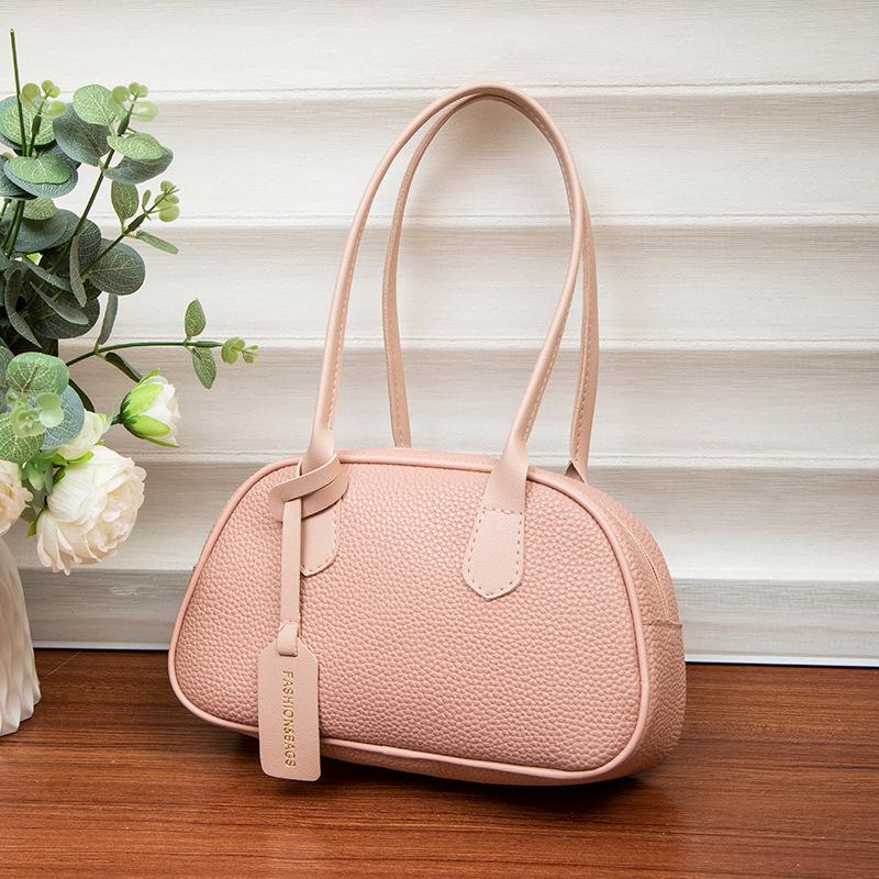 New handbag lychee pattern simple and fashionable shoulder women's bag mobile phone bag